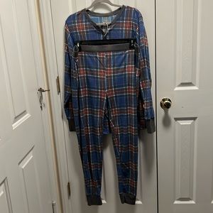 Cuddl Duds thermal knit pajama set Pjs sleep size 2x